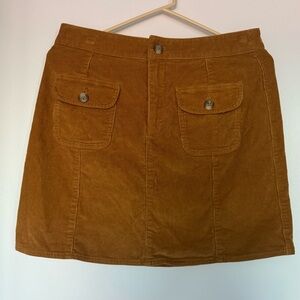J. Crew Tan Corduroy Mini Skirt